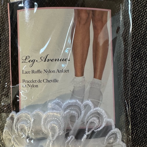 Leg Avenue White Lace Anklet - Picture 1 of 1